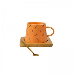 ماگ سرامیکی با کفه چوبی 13742