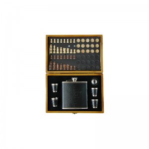 ست نوشیدنی  چرم مدل NB1، جعبه شطرنج و تخته نرد  13780