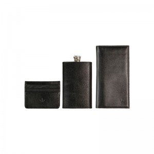 ست هدیه چرمی لیزارد مشکی 14004