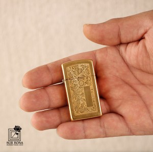 فندک اورجینال زیپو مدل 13619 SLM BRASS VENETIAN 1652B