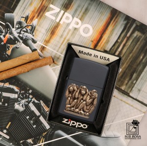 فندک زیپو اورجینال مدل 13620-Zippo 29409 THREE MONKEYS