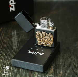 فندک زیپو اورجینال مدل 13620-Zippo 29409 THREE MONKEYS