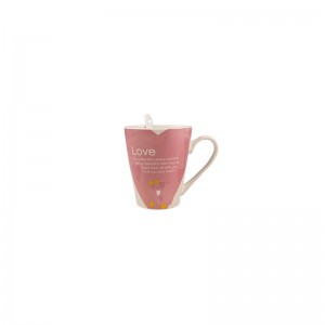 ماگ سرامیکی LOVE قاشق دار 13908