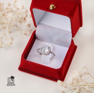 انگشتر نقره 925 زنانه نگین دار 14764-FREE SIZE