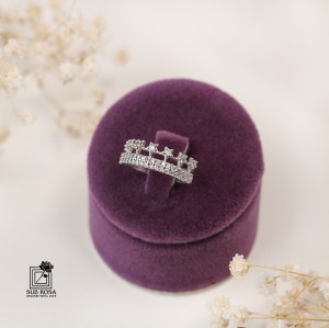 انگشتر نقره 925 زنانه طرح تاج 14769-FREE SIZE