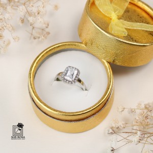 انگشتر نقره 925 زنانه نگین دار 14781-FREE SIZE