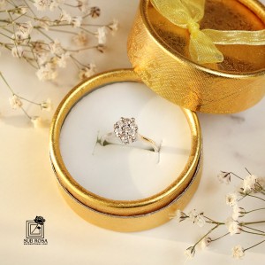 انگشتر نقره 925 زنانه طرح گل14767-FREE SIZE