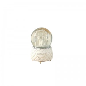 گوی موزیکال کوکی عروس و داماد سفید 13605