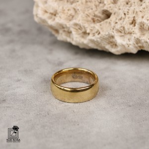 حلقه سرامیکی رینگی طلایی سایز 10 - 13139