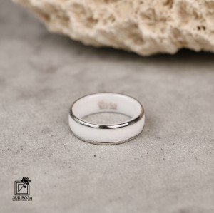 انگشتر تنگستن رینگی سفید سایز 7 - 13133