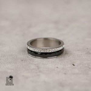 انگشترتنگستن رینگی نگین دار سایز 9- 13131