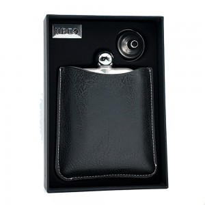 بطری نوشیدنی استیل چرمی مشکی ان بی کو