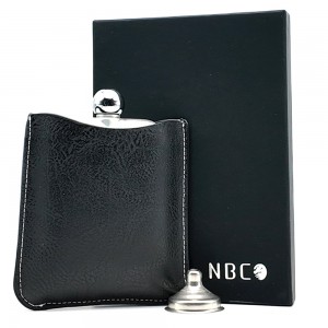 بطری نوشیدنی استیل چرمی مشکی ان بی کو