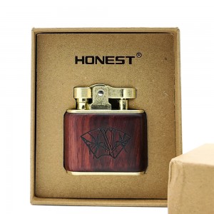 فندک گازی هانست طرح چوب قهوه ایی مدل