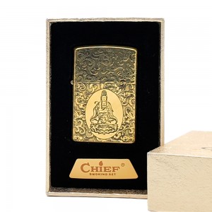 فندک بنزینی چیف طلایی مدل