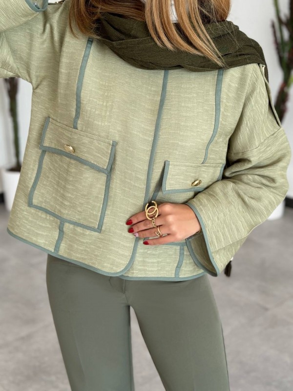 کت زنانه بامبو سبز کد LAVAN