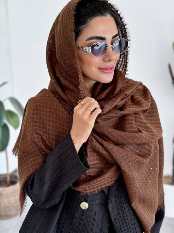 شال چهارخانه بهاره دورو شاین دار