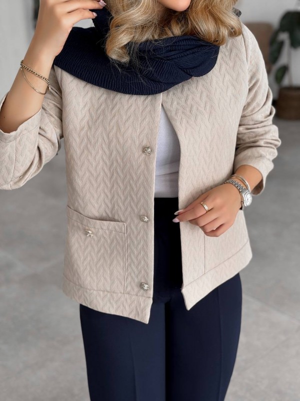 کت ژاکارد زنانه کد MILO