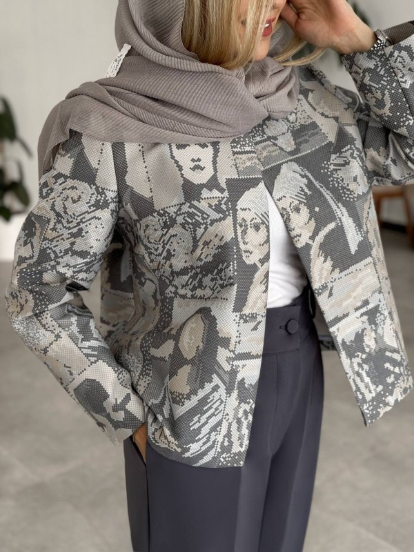 کت ژاکارد مینیاتوری زنانه کد ECO