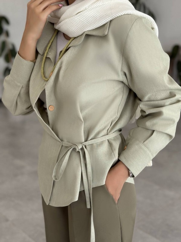 شومیز بغل گره‌ای لنین کد SAFARI