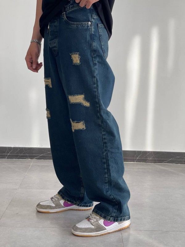 شلوار جین فول بگ کد: M10