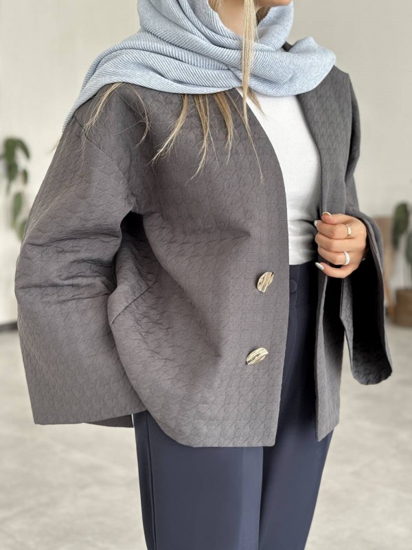 کت ژاکارد طوسی کد PICHE