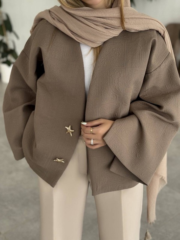 کت ژاکارد موکا کد TONI