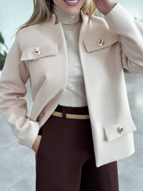 پالتو فوتر استخونی زنانه کد ASENA