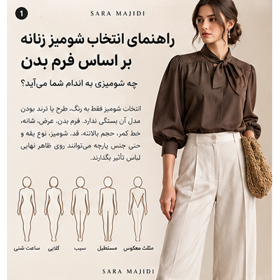 راهنمای انتخاب شومیز زنانه بر اساس فرم بدن؛ چه شومیزی به اندام شما می‌آید؟
