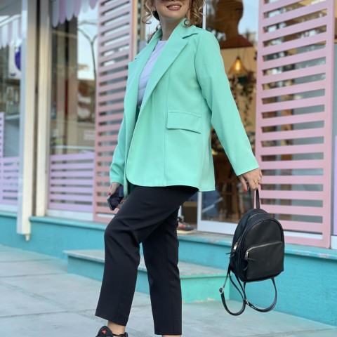 کت کرپ ابی پاستلی  زنانه کد hermes