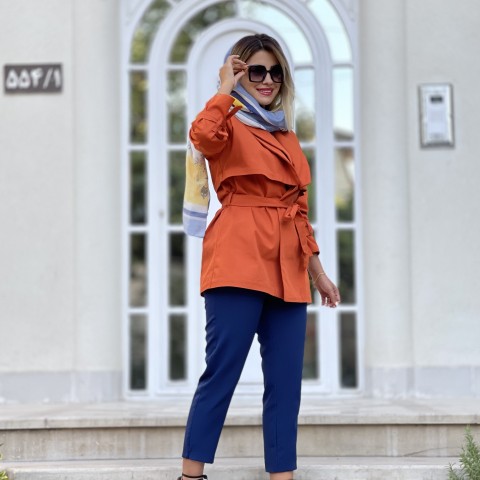 مانتو کتان  زنانه کد 909