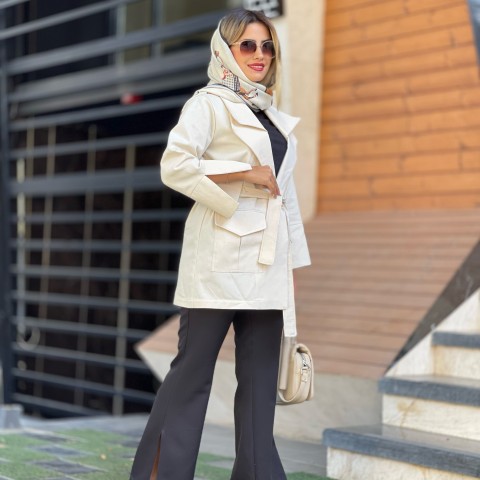 مانتو (کتان نچرال) زنانه کد LIMO