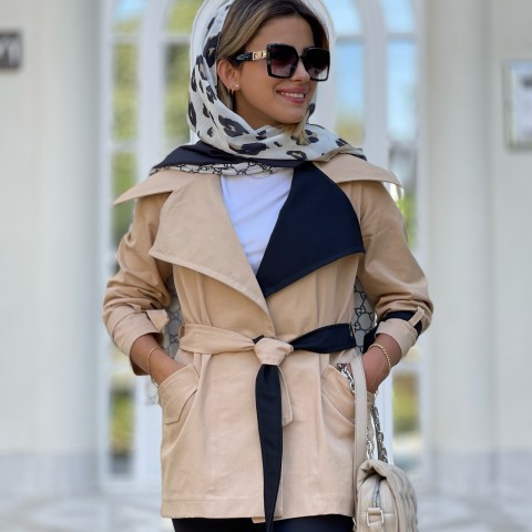 مانتو کتان زنانه  کد TORO