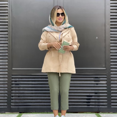 مانتو کتی کتان زنانه کد 798