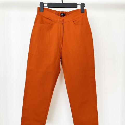 شلوار کتان مام فیت زنانه