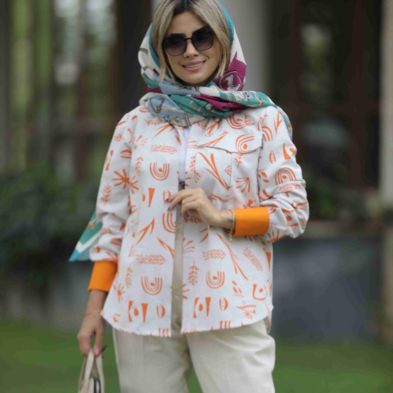 مانتو کتی جدید دخترانه جذاب لینن طرحدار کد GIVA