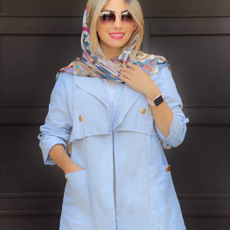 ترنچ کت تابستانی لینن زنانه کد 1007