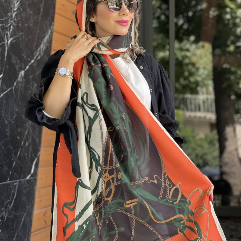 شال نخ پنبه طرح گوچی دخترانه کد 0076