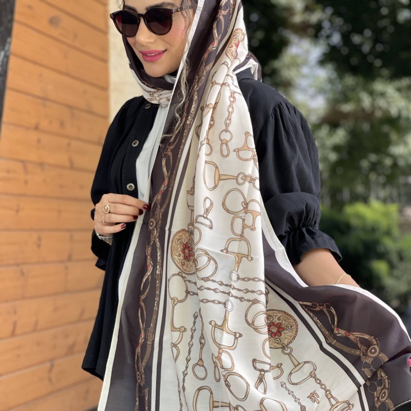 شال نخ پنبه طرح گوچی دخترانه کد 0079