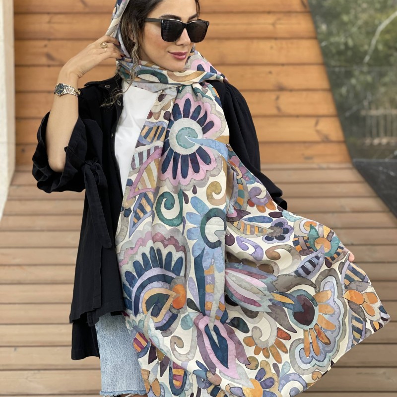 شال نخی رنگی  دخترانه کد 0092