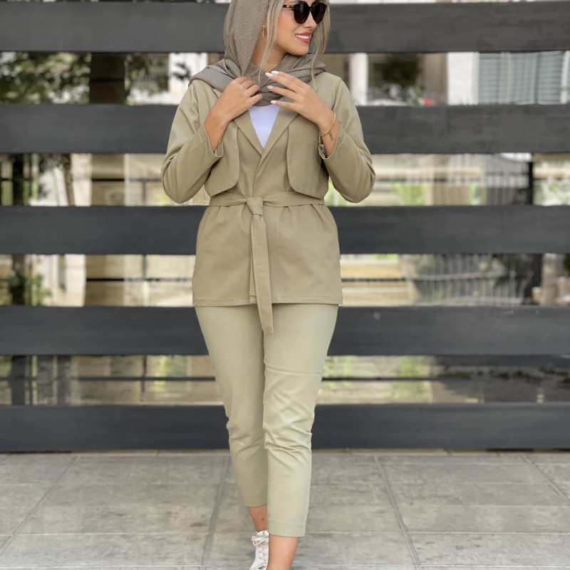 شلوار کتان مام فیت زنانه کد 830