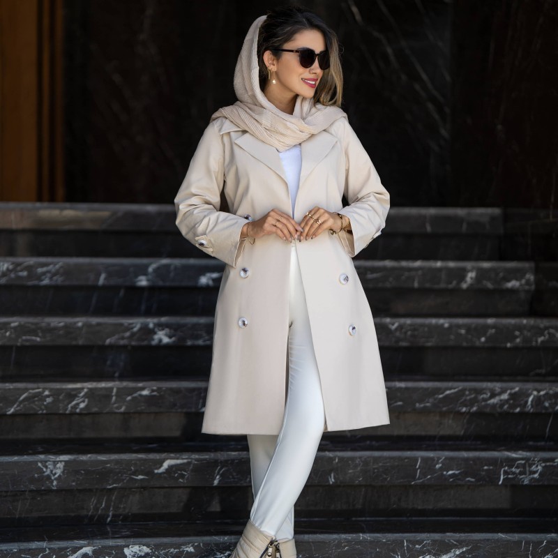 ترنچ کت بلند ضد آب زنانه کد hope