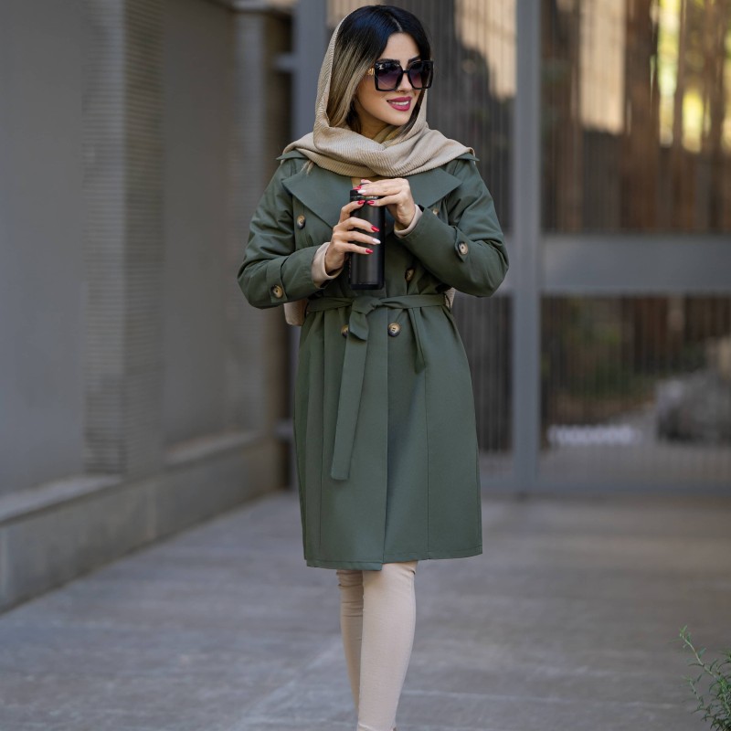 بارونی بلند ضد آب کتان زارا کد pray