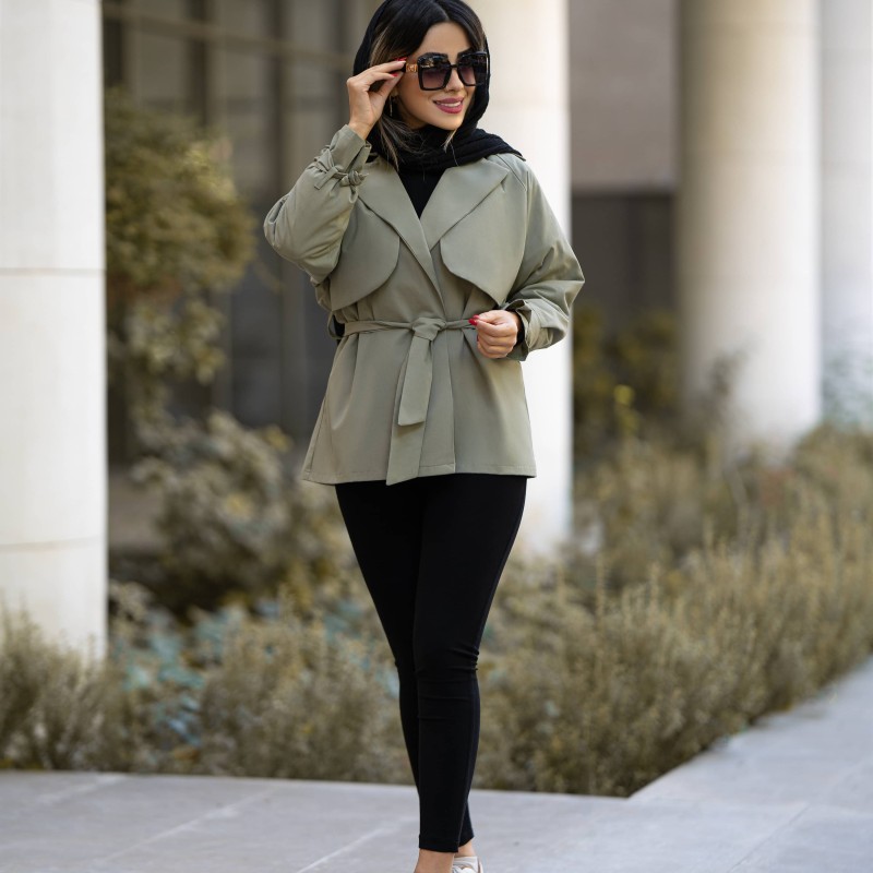 ترنچ کت ضد آب کتان زارا زنانه کد Tida