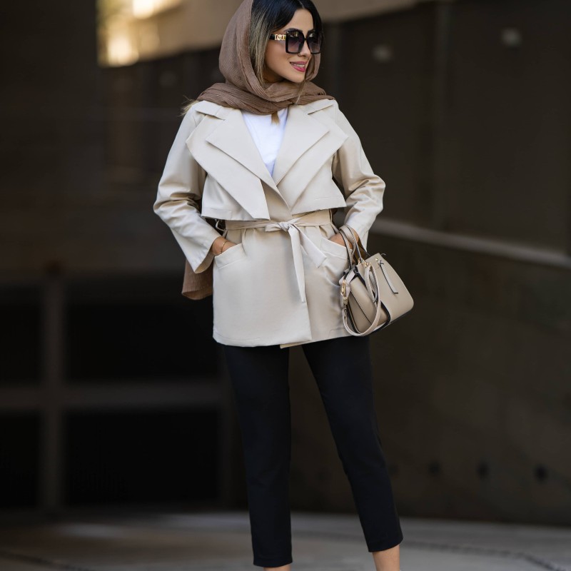 ترنچ کت ضد آب کتان زارا کد Art