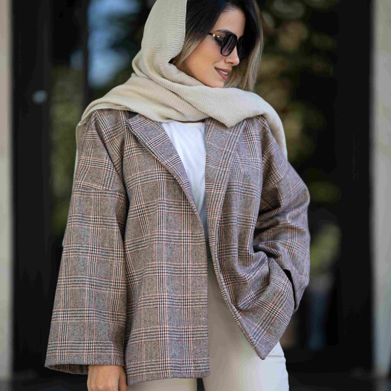 کت چهارخونه جذاب جدید زنانه کد MOKA