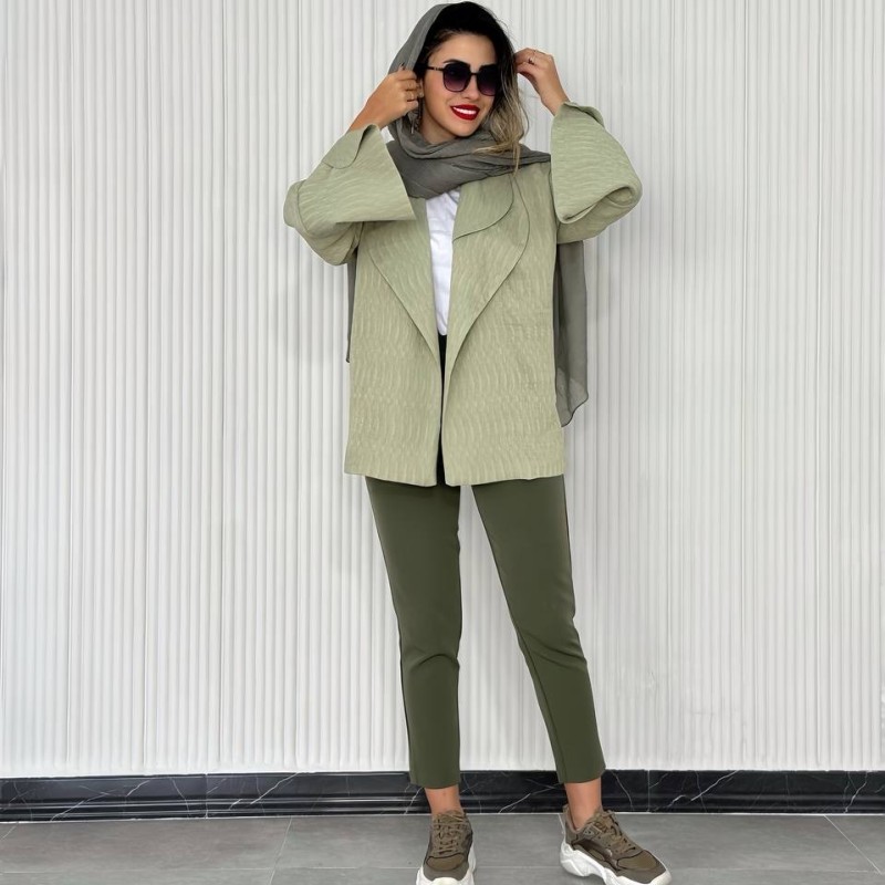 شال پلیسه نخی جذاب زنانه کد KOMBA