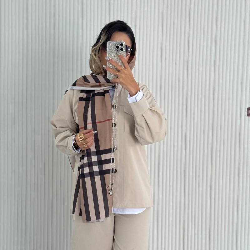 شال توییل ابریشم باری بری کد FERESH