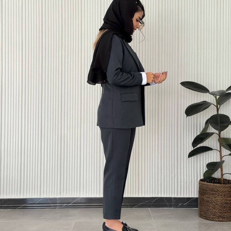 شال پلیسه پانچی مشکی کد DELBAR