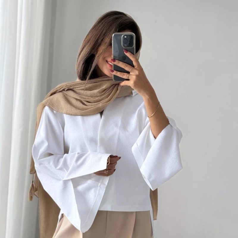 کراپ کت جدید کتان کریستال کد VARAN